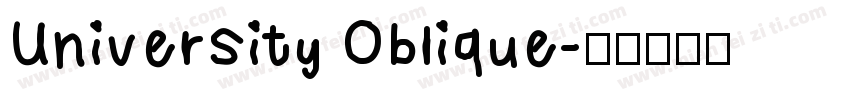 University Oblique字体转换